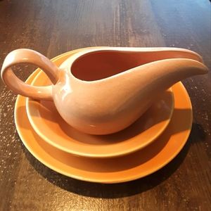 Russel Wright Gravyboat Saucer & Salad Plate Set